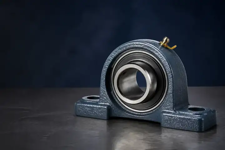 Mancal pedestal com rolamento e base de fixação